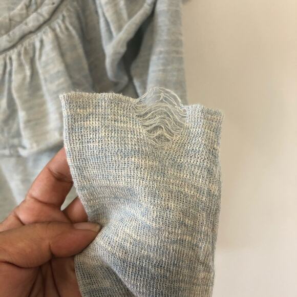 Wildfox Lais ruffled light Blue heather sweater Medium NWT - Picture 11 of 11